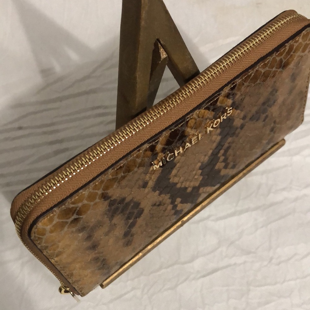 Michael Kors Python Embossed Leather Wallet - Picture 3 of 10